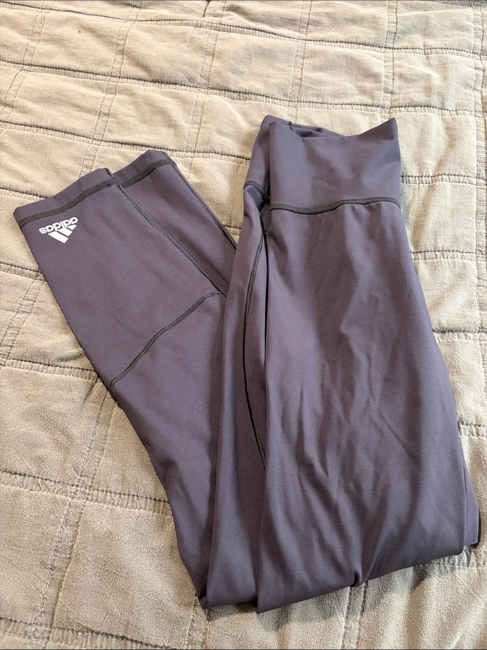 adidas Women's Deep Purple Performance Capris with Logo
